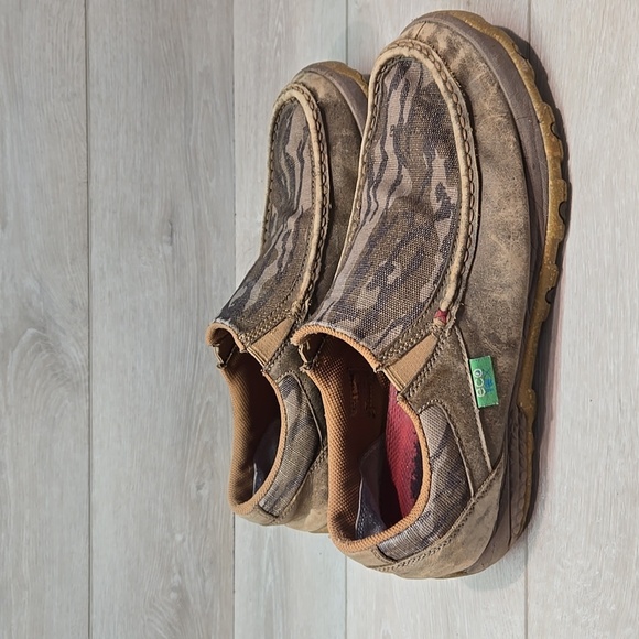 Eco Twis Mens Leather Brown Slip-On Shoes Sz 11M Driving - Picture 2 of 14